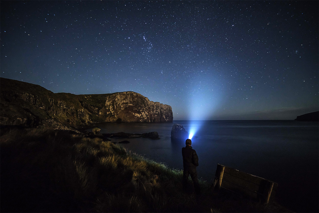 island Conservation antipodes island anchorage bay night photography